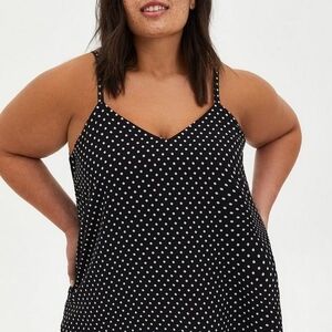 Torrid Black and White Polka Dot Shirt Size 2